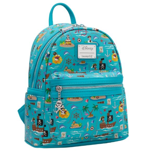 Loungefly Mickey Mouse Blue Pirates Backpack NEW - Picture 2 of 4